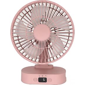 USB Small Mini Quiet Desk Fan 6-Inch Size, 5-Speed Adjustable Wind Strength with Digital Display, 3-Level Timer Auto Shut-Off, and 90-Degree Rotation (Black) in Saudi Arabia