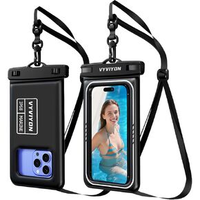 Floating Waterproof Phone Pouch IPX8 Cellphone Dry Bags for Vacation Beach Pool Kayak Cruise Travel Essentials,Waterproof Phone Case for iPhone 16 15 Pro Max, Samsung S25 Ultra S24-2 Pack 8.0" in Saudi Arabia