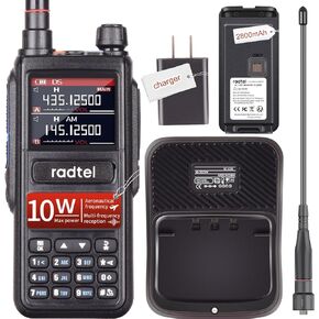 Radtel RT-470 10 وات راديو هام متعدد النطاقات طويل المدى 2800 مللي أمبير في الساعة بطارية USB-C، 256 قناة AM طائرة محمولة باليد جهاز اتصال لاسلكي بتردد مفتاح واحد يتطابق مع راديو NOAA FM in Kuwait