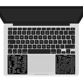 SYNERLOGIC Mac OS (M/Intel) + Word/Excel (for Mac) Quick Reference Keyboard Shortcut Stickers - for MacBook Air/Pro/iMac/Mac/Mini (Clear, 1 Set) in Saudi Arabia