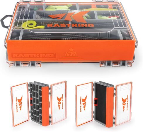 KastKing HyperSeal 3500 Double-Sided Waterproof Fishing Tackle Box – Adjustable Dividers, EVA Foam Jig Storage, Lure & Terminal Tackle Organizer,1 Pack in Saudi Arabia