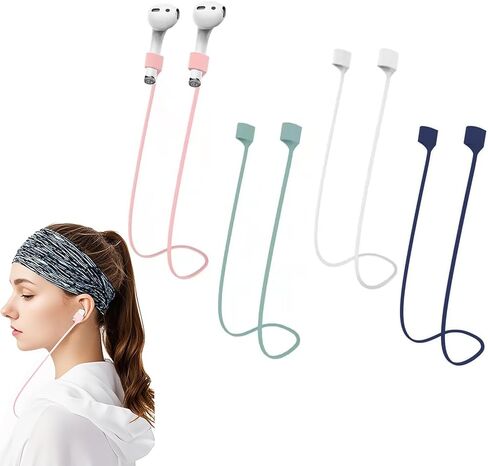 Magnetic Anti-Lost Straps for AirPods pro,Compatible with AirPod Colorful Soft Silicone Sports Lanyard, Neck Rope Cord in Saudi Arabia