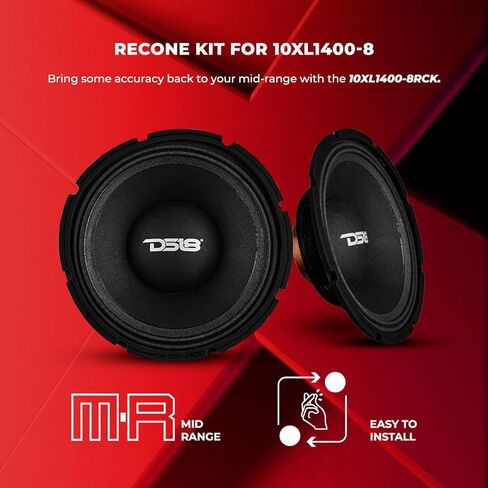 DS18 10XL1400-8RCK مجموعة Recone لمكبر الصوت متوسط ​​المدى 10 بوصة 10XL1400-8، قطعة استبدال مكبر الصوت in Saudi Arabia