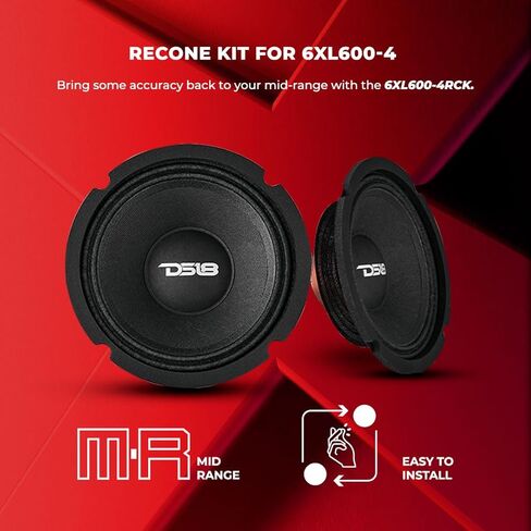 DS18 6XL600-4RCK Recone Kit for 6.5" Mid-Range Loudspeaker 6XL600-4 4-Ohms, Replacement Speaker Part in Saudi Arabia