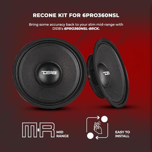 DS18 6PRO360NSL-8RCK Recone Kit for 6.5" Mid Range Loudspeaker 6PRO360NSL-8, Replacement Voice Coil Recone kit 6.5-inches 8-Ohm in Saudi Arabia