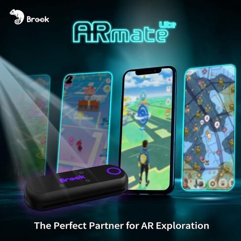 Brook AR Mate Lite Auto Catcher for Pokémon GO, Mini Bluetooth Auto Catch & Auto Spin Device, Smart Roaming GPS Walker for AR Games, Portable Auto Catcher Accessory with App Control for iOS in Saudi Arabia