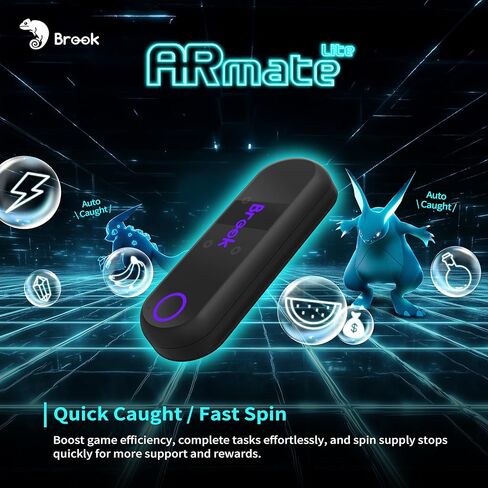 Brook AR Mate Lite Auto Catcher for Pokémon GO, Mini Bluetooth Auto Catch & Auto Spin Device, Smart Roaming GPS Walker for AR Games, Portable Auto Catcher Accessory with App Control for iOS in Saudi Arabia