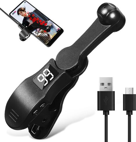 جهاز كالارون للهاتف، جهاز النقر التلقائي على الشاشة، قابس USB، سرعة قابلة للتعديل مع شاشة عرض للألعاب المحمولة والبث المباشر، تصميم محمول قابل للطي in Saudi Arabia