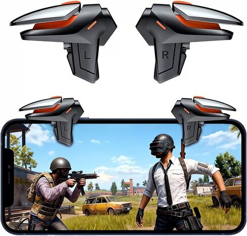 PXIRQ Mobile Phone Triggers for Gaming - 6 Finger Operation High Sensitive Aim & Shoot Game Physical Joystick Buttons for PUBG/Call of Duty/Knives Out in Saudi Arabia