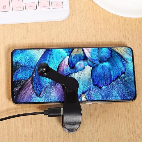 جهاز كالارون للهاتف، جهاز النقر التلقائي على الشاشة، قابس USB، سرعة قابلة للتعديل مع شاشة عرض للألعاب المحمولة والبث المباشر، تصميم محمول قابل للطي in Saudi Arabia