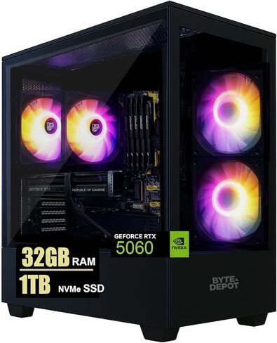 Gamer Master Gaming Desktop PC - Intel Core i7, 32GB RAM, 1TB NVMe M.2 SSD, NVIDIA GeForce RTX 3050 6GB GDDR6, WiFi 6 Ready & Windows 11 Pro in Saudi Arabia