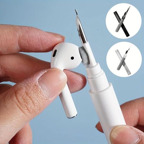3-in-1 Headphone Cleaning Pen – Multifunction Bluetooth Earbud Cleaner with Soft Brush, Earbud Cleaning Tool for Keyboard, Charging Case and Electronics in Saudi Arabia