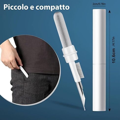 3-in-1 Headphone Cleaning Pen – Multifunction Bluetooth Earbud Cleaner with Soft Brush, Earbud Cleaning Tool for Keyboard, Charging Case and Electronics in Saudi Arabia