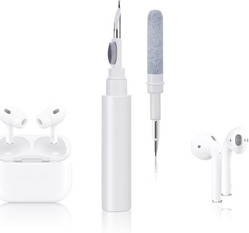 Bluetooth Headphone Cleaning Pen, Multi-Functional Brush for Earphone Ports, Earbuds Dust Remover with Soft Tip for Audio Devices (Black and White) in Saudi Arabia