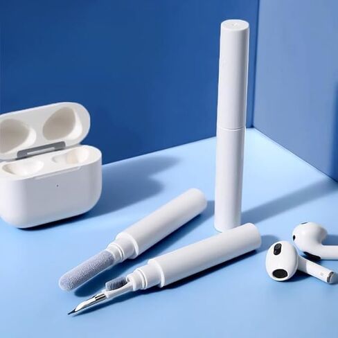 Bluetooth Headphone Cleaning Pen, Multi-Functional Brush for Earphone Ports, Earbuds Dust Remover with Soft Tip for Audio Devices (Black and White) in Saudi Arabia