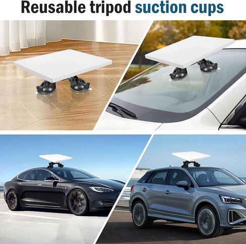 for Starlink Mini Suction Cup Mount, Satellite Suction Cup Mount Triangle RV Roof Satellite Tripod Mounting Kit with Adapter in Saudi Arabia
