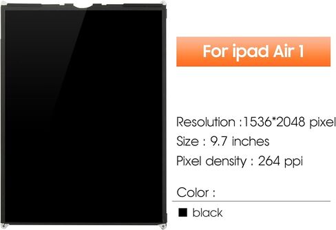 for iPad Air 1 LCD Screen Replacement 9.7" with Digitizer,for iPad 5 5th Gen LCD Pannel (Compatible with iPad 9.7 2017 A1474, A1475, A1476,A1822, A1823) - Touch Function NOT Supported in Saudi Arabia