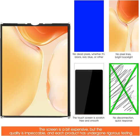 for iPad Air 1 LCD Screen Replacement 9.7" with Digitizer,for iPad 5 5th Gen LCD Pannel (Compatible with iPad 9.7 2017 A1474, A1475, A1476,A1822, A1823) - Touch Function NOT Supported in Saudi Arabia