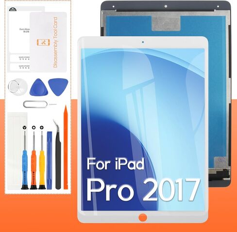 قطعة بديلة للشاشة لجهاز iPad Pro 10.5 2017 A1701، A1709، A1852 10.5 بوصة شاشة LCD تعمل باللمس محول رقمي كامل، مع أدوات (أسود) in Kuwait