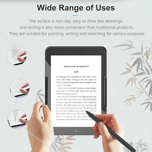 واقي شاشة NOUKAJU لجهاز NOOK GlowLight 4 Plus، فيلم ورقي، نفاذية عالية للضوء، خدش، واقي شاشة ورقي لجهاز NOOK GlowLight 4 Plus eReader 7.8 بوصة [عبوة واحدة] in Kuwait