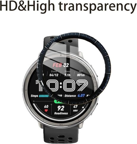 3 Pack Screen Protector Compatible with Amazfit Active Max 1.5-inch Scratch-Resistant Ultra-Thin Design PMMA (Non-Tempered Glass) in Saudi Arabia