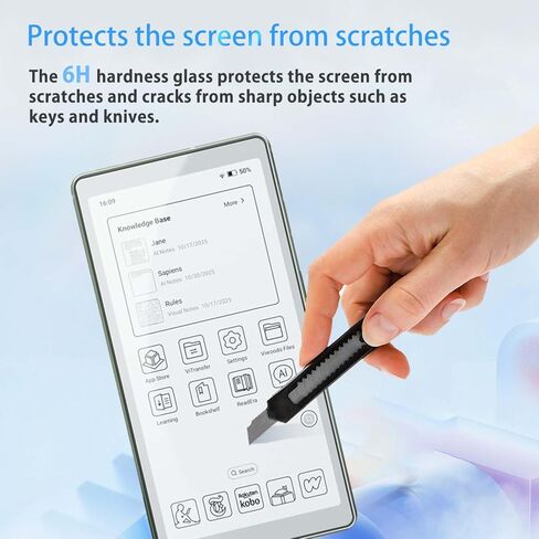 NOUKAJU [2Pack] Screen Protector for VIWOODS AiPaper Reader, HD Protective Film,6h Hardness,Scratch,Anti-Fingerprin,Protective Film for VIWOODS AiPaper Reader 6.13inch(Not tempered glass) in Kuwait