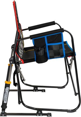 GCI Outdoor NASCAR Freestyle XL Rocker Camping & Sideline Sports Chair | Portable Folding Rocking Chair with Durable Armrests & Drink Holder | Great for Big and Tall, Black in Saudi Arabia