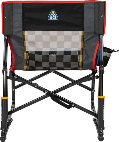 GCI Outdoor NASCAR Freestyle XL Rocker Camping & Sideline Sports Chair | Portable Folding Rocking Chair with Durable Armrests & Drink Holder | Great for Big and Tall, Black in Saudi Arabia
