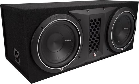 حاوية محملة مزدوجة Rockford Fosgate P1-2X10 مقاس 10 بوصات متوافقة مع مضخم الصوت ACS-1000D in Saudi Arabia