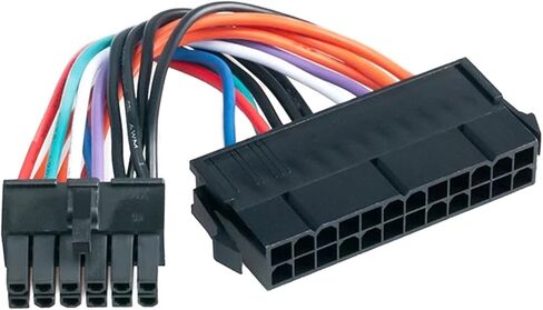 كابل إمداد الطاقة الرئيسي من 24pin إلى 12pin لسلك طاقة الكمبيوتر المحمول 3.94 بوصة 18AWG in Kuwait