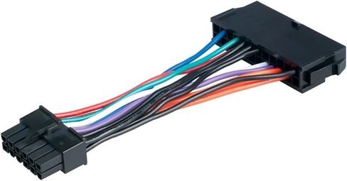 كابل إمداد الطاقة الرئيسي من 24pin إلى 12pin لسلك طاقة الكمبيوتر المحمول 3.94 بوصة 18AWG in Kuwait