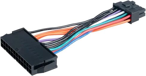 كابل إمداد الطاقة الرئيسي من 24pin إلى 12pin لسلك طاقة الكمبيوتر المحمول 3.94 بوصة 18AWG in Kuwait