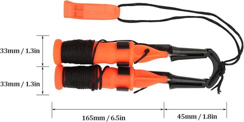 2 x Retractable Ice Fishing Safety Barbs Ice Fishing Safety Kit Winter Barbs with Emergency Whistle and Black Rope in Saudi Arabia