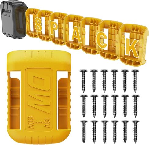 8 Pack Battery Holder Compatible with Dewalt 20V Battery, Wall Mount Storage Rack for DCB200 DCB203 DCB204 DCB205 DCB606 DCB609 DCB612 Batteries - Garage, Work Van Organizer (with 24 Screws) in Saudi Arabia