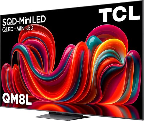 TCL 75 Inch Class QM8L Series | SQD-Mini-LED QLED Smart TV | 75QM8L, 2026 Model | 144Hz | Ultimate Color Brightness & Contrast | Google AI Bang & Olufsen | Voice Control Gaming Streaming Television in Saudi Arabia