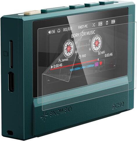 لواقي شاشة SnowSky FiiO Echo - [عبوة من قطعتين] طبقة TPU ناعمة وشفافة عالية الدقة [مضادة لبصمات الأصابع] [مضادة للخدش] [خالية من الفقاعات] متوافقة مع مشغل الصوت الرقمي SnowSky/FiiO Echo Retro Hi-Res in Kuwait