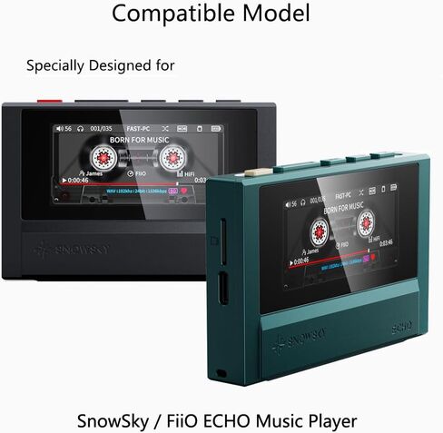 لواقي شاشة SnowSky FiiO Echo - [عبوة من قطعتين] طبقة TPU ناعمة وشفافة عالية الدقة [مضادة لبصمات الأصابع] [مضادة للخدش] [خالية من الفقاعات] متوافقة مع مشغل الصوت الرقمي SnowSky/FiiO Echo Retro Hi-Res in Kuwait