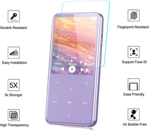 3 عبوات لواقي شاشة مشغل MP3 AGPTEK M3 / Aiandcc M6، واقي شاشة HD شفاف مضاد لبصمات الأصابع ومضاد للخدش من مادة TPU متوافق مع مشغل موسيقى MP3 AGPTEK M3 / Aiandcc M6 2.4 بوصة in Kuwait