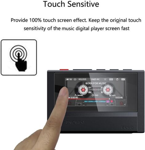 لواقي شاشة SnowSky FiiO Echo - [عبوة من قطعتين] طبقة TPU ناعمة وشفافة عالية الدقة [مضادة لبصمات الأصابع] [مضادة للخدش] [خالية من الفقاعات] متوافقة مع مشغل الصوت الرقمي SnowSky/FiiO Echo Retro Hi-Res in Kuwait