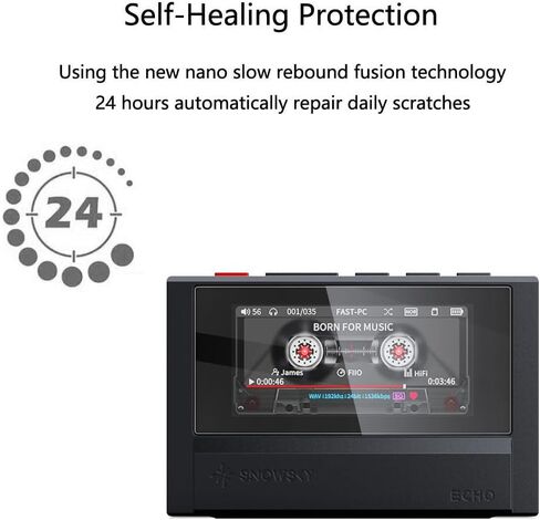 لواقي شاشة SnowSky FiiO Echo - [عبوة من قطعتين] طبقة TPU ناعمة وشفافة عالية الدقة [مضادة لبصمات الأصابع] [مضادة للخدش] [خالية من الفقاعات] متوافقة مع مشغل الصوت الرقمي SnowSky/FiiO Echo Retro Hi-Res in Kuwait