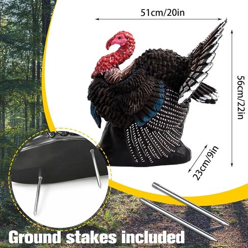 Sanwuta 3D Turkey Archery Target 22" Realistic Strutting Turkey Archery Target Self Healing PU Foam Durable Bow for Broadheads & Field Points in Saudi Arabia
