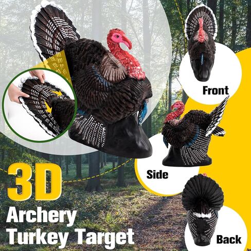 Sanwuta 3D Turkey Archery Target 22" Realistic Strutting Turkey Archery Target Self Healing PU Foam Durable Bow for Broadheads & Field Points in Saudi Arabia