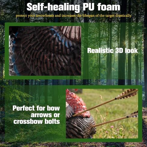 Sanwuta 3D Turkey Archery Target 22" Realistic Strutting Turkey Archery Target Self Healing PU Foam Durable Bow for Broadheads & Field Points in Saudi Arabia