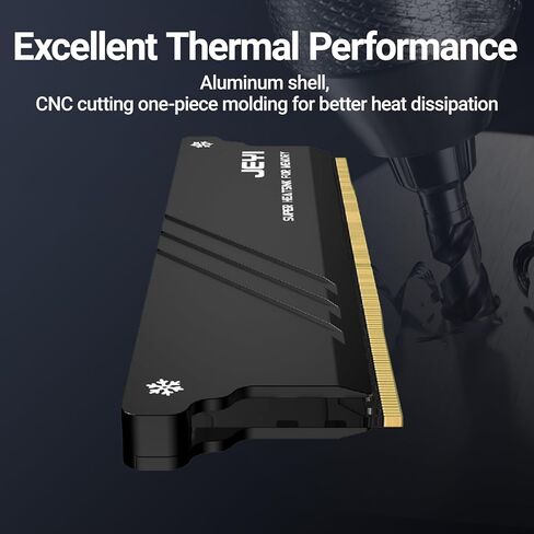 JEYI RAM Heatsink Cooler with Thermal Pads for DDR3 DDR4 DDR5, Black 2-Pack in Saudi Arabia