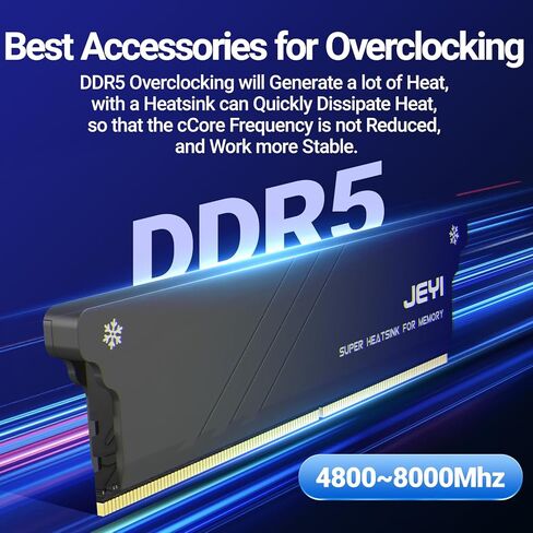 JEYI RAM Heatsink Cooler with Thermal Pads for DDR3 DDR4 DDR5, Black 2-Pack in Saudi Arabia