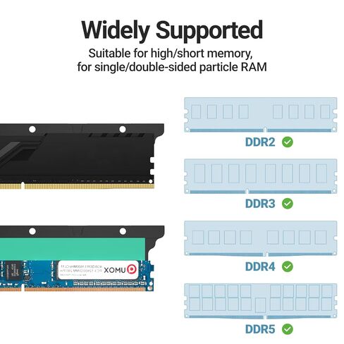 JEYI RAM Heatsink Cooler with Thermal Pads for DDR3 DDR4 DDR5, Black 2-Pack in Saudi Arabia