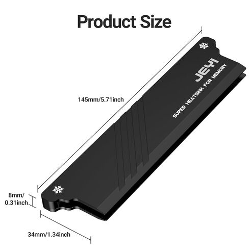 JEYI RAM Heatsink Cooler with Thermal Pads for DDR3 DDR4 DDR5, Black 2-Pack in Saudi Arabia