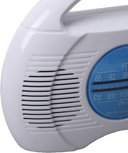 XUMIUZIY Shower Radio, AM FM Water Proof Radio with Electronic Tuning for Bathroom and Outdoor Use, Compact and Lightweight, Built in Speaker, ABS Material, 3 AA Batteries in Saudi Arabia