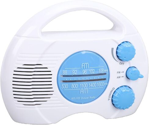Tangxi Shower Radio, Portable AM FM Radio with Built in Speaker, Water Proof Hanging Bathroom Radios, Electronic Tuning, Volume Adjustable, Loud Sound, for Home Outdoor Beach in Saudi Arabia