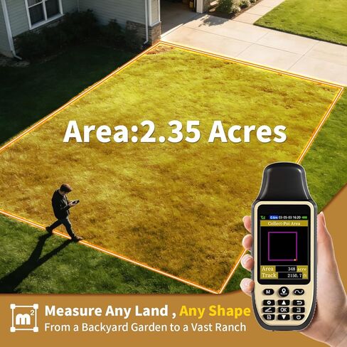 ZL660 Land Surveying Equipment, Intuitive Operation Handheld GPS for Surveying with 6 Satellites, 3.2" Color Screen,7 Methods for Measuring Land Area, Distance,Slope and Save Coordinates Point in Saudi Arabia